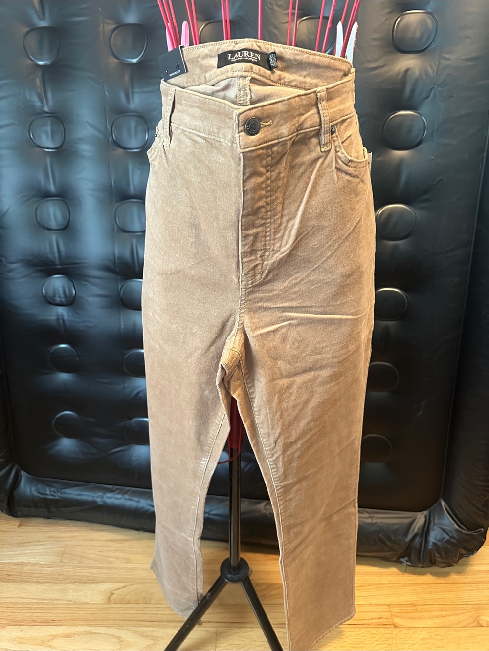 Ralph Lauren Camel Corduroy High-Rise Pants